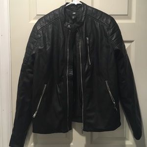 Slim leather jacket